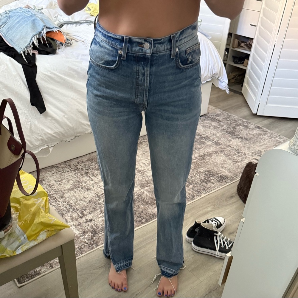 B denim flare jeans